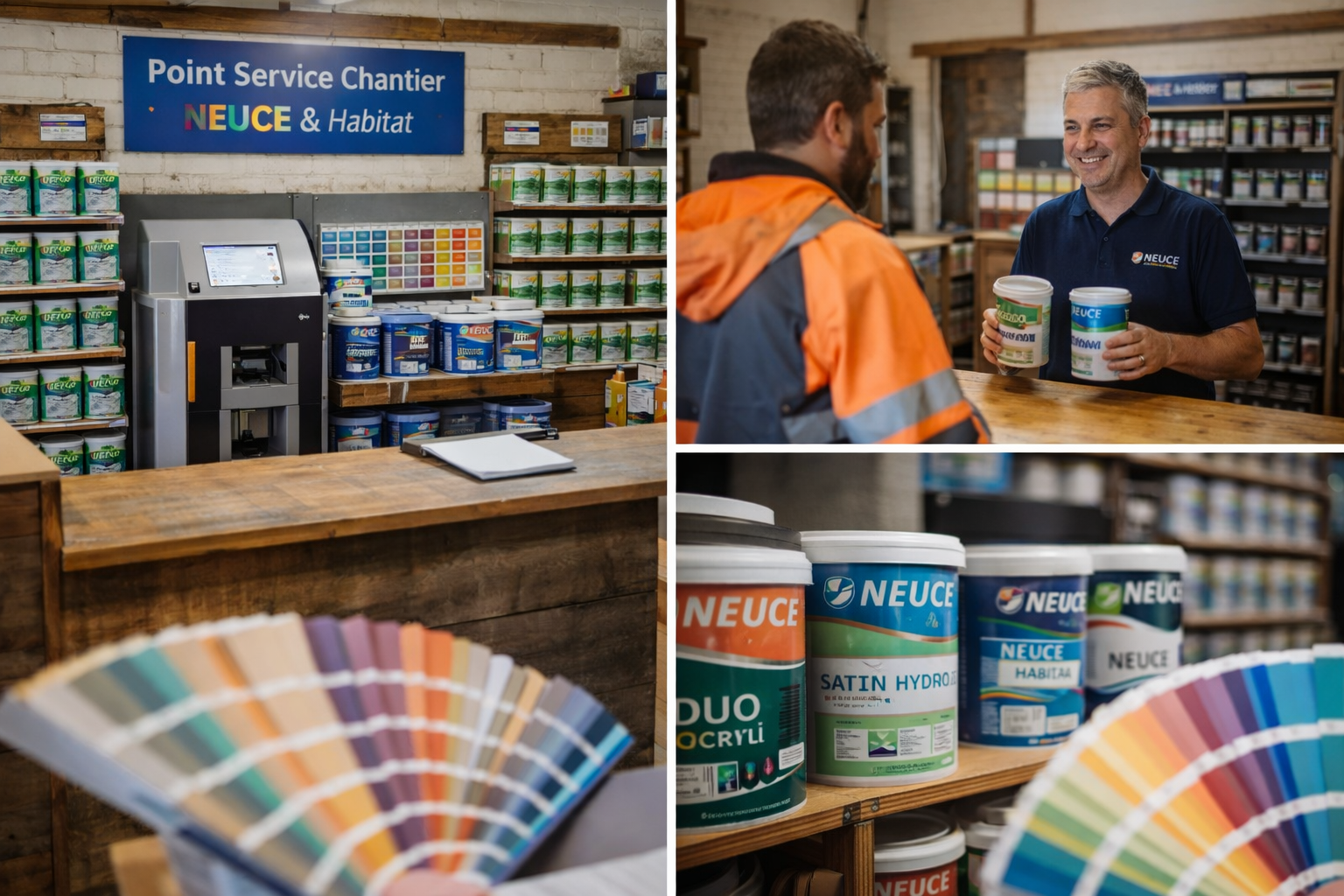 Point Service Chantier - comptoir et teinte sur place
